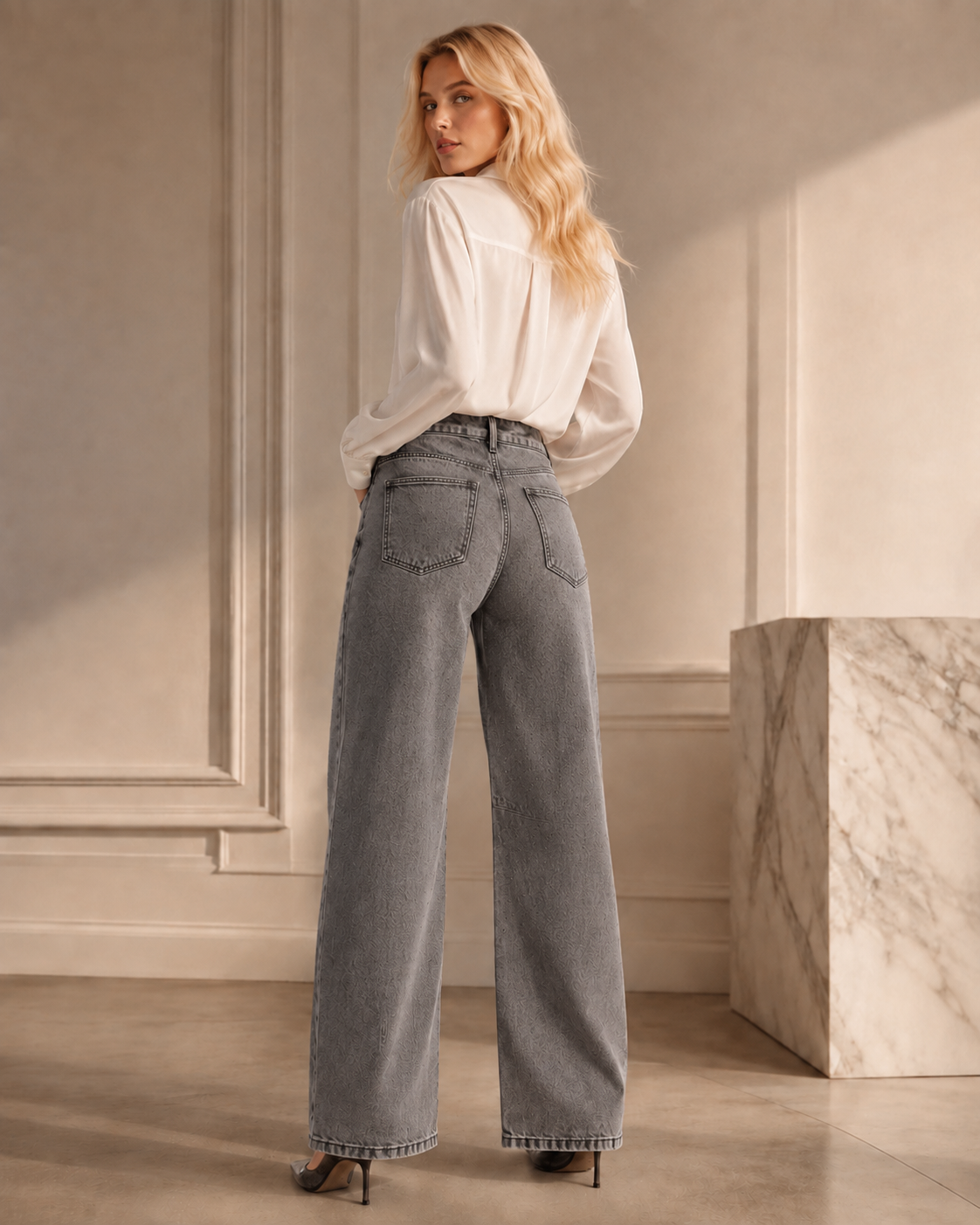 Calça Dadri Escura Brilhante Feminina