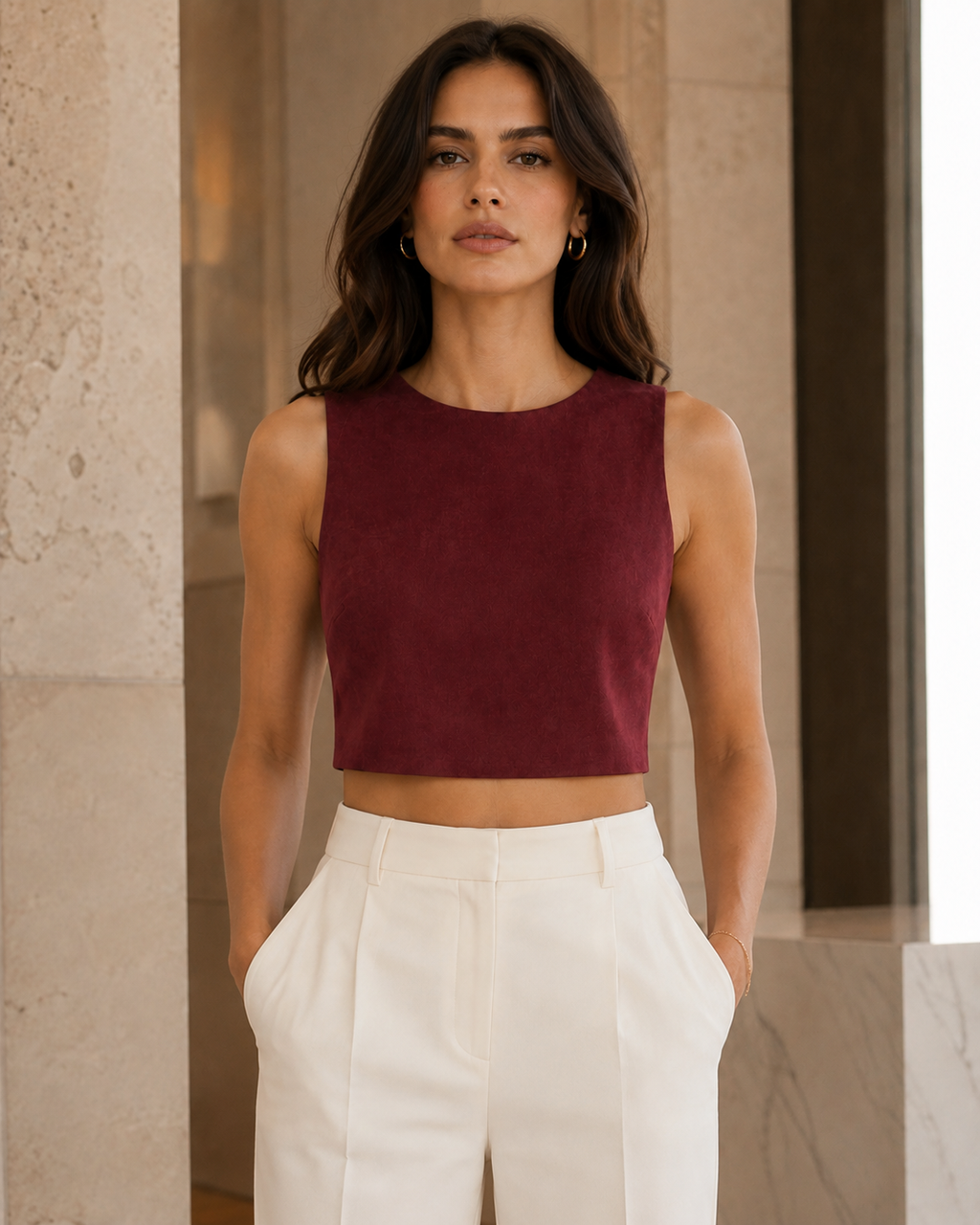 Cropped Suede