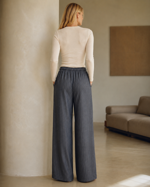 Calça Alfaiataria Risca De Giz