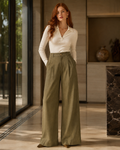 Calça Cropped Alfaiataria Verde