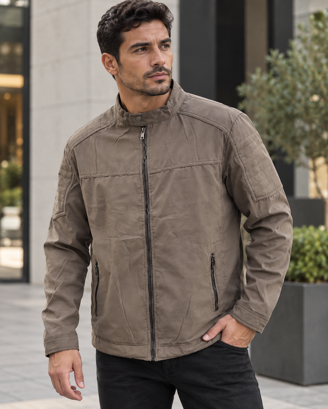 Jaqueta Masculina sem Capuz