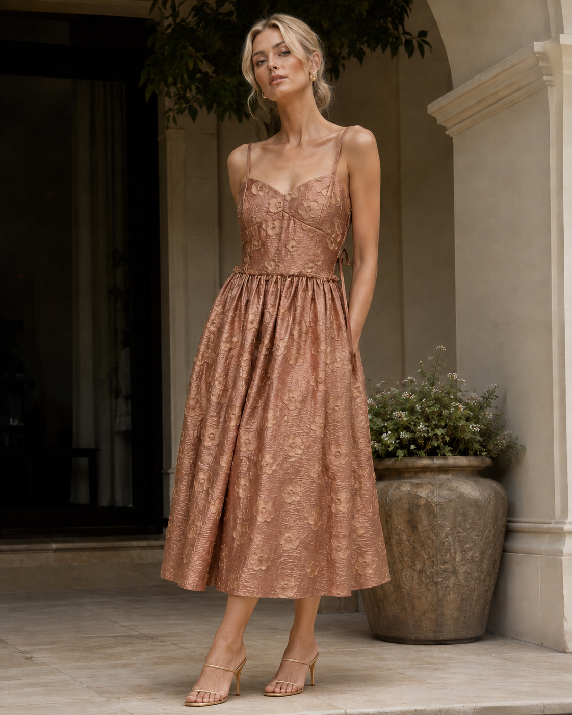 Vestido Midi De Alças