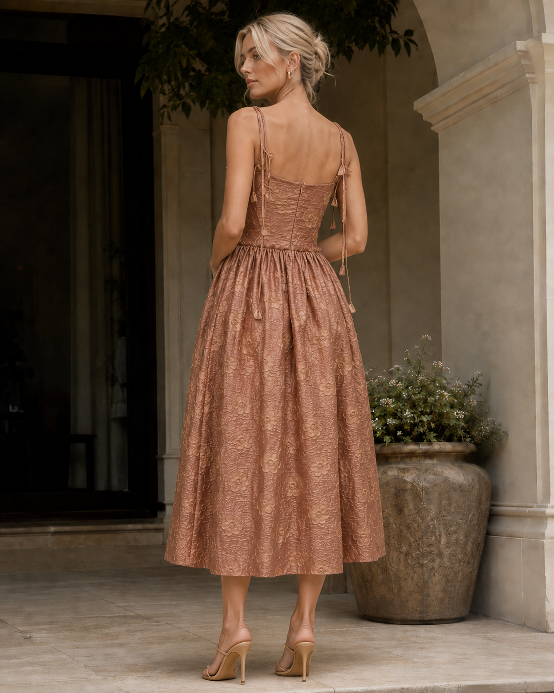 Vestido Midi De Alças