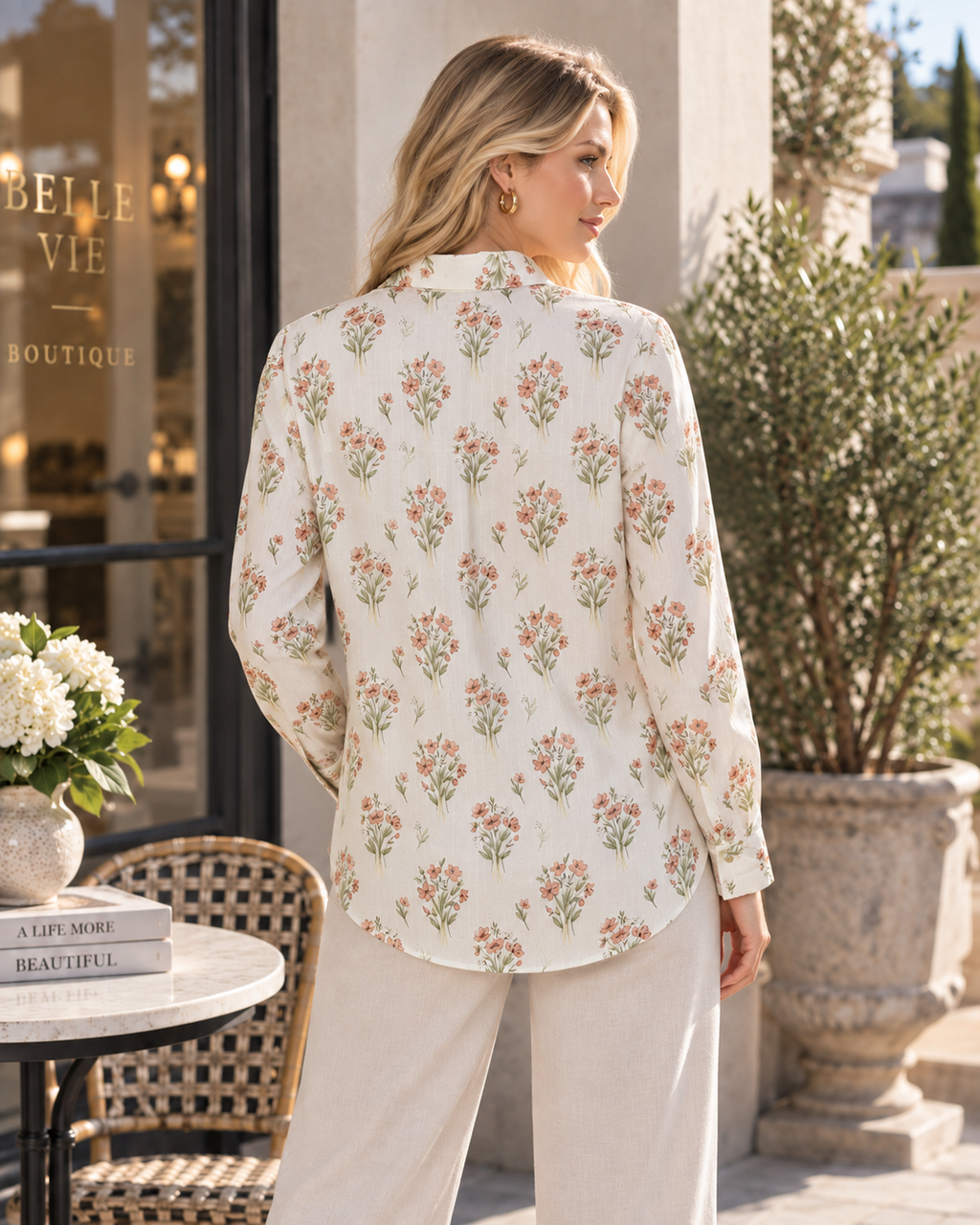 Camisa Crepe Floral