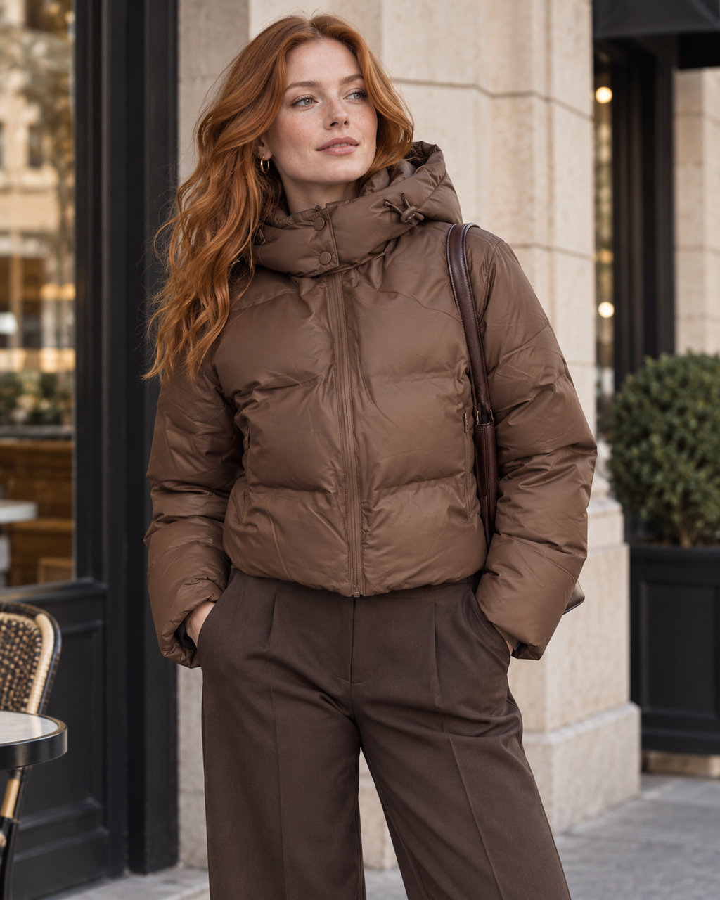 Jaqueta Puffer com Capuz