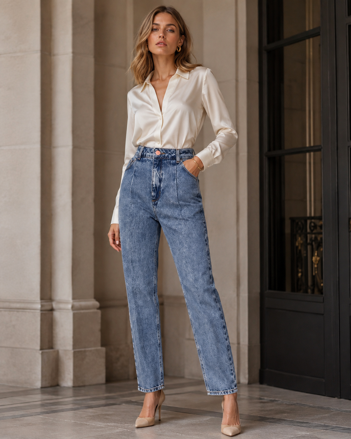 Calça Jeans Slouchy Azul