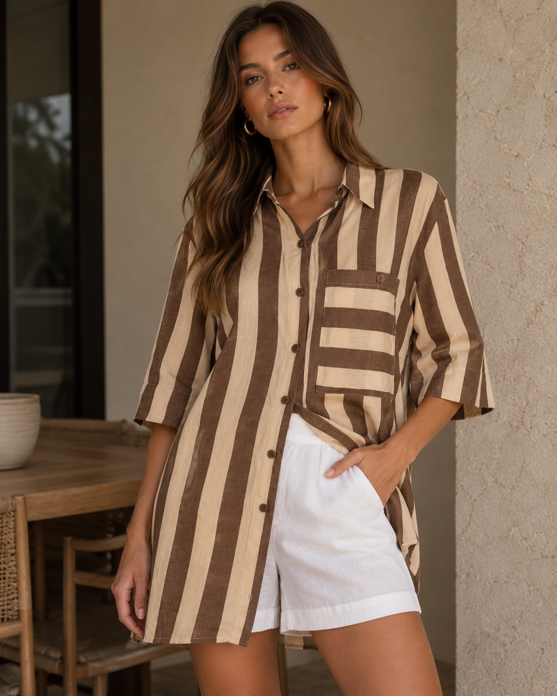 Camisa Athena Listras Maxi